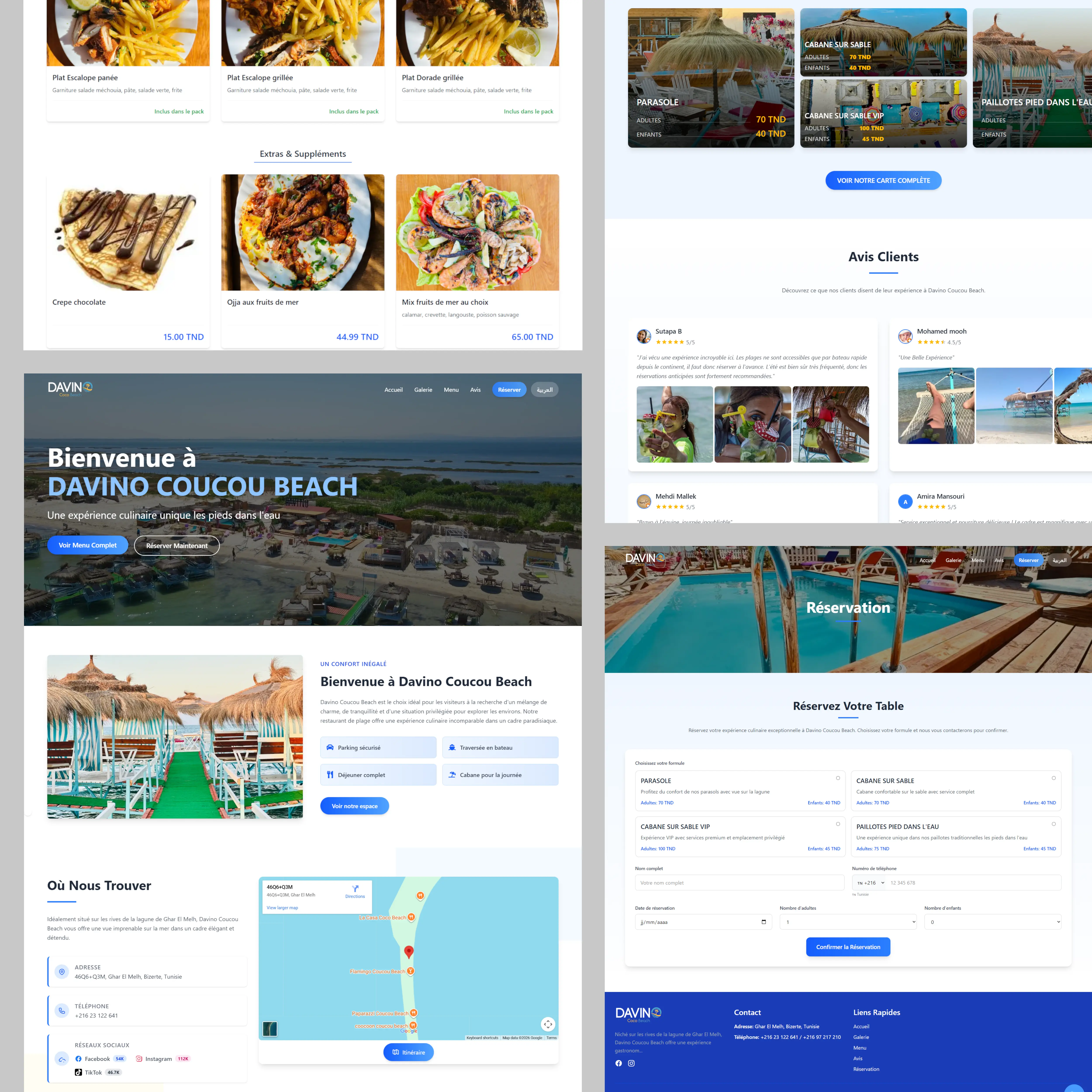 Site web de Davino Coco Beach