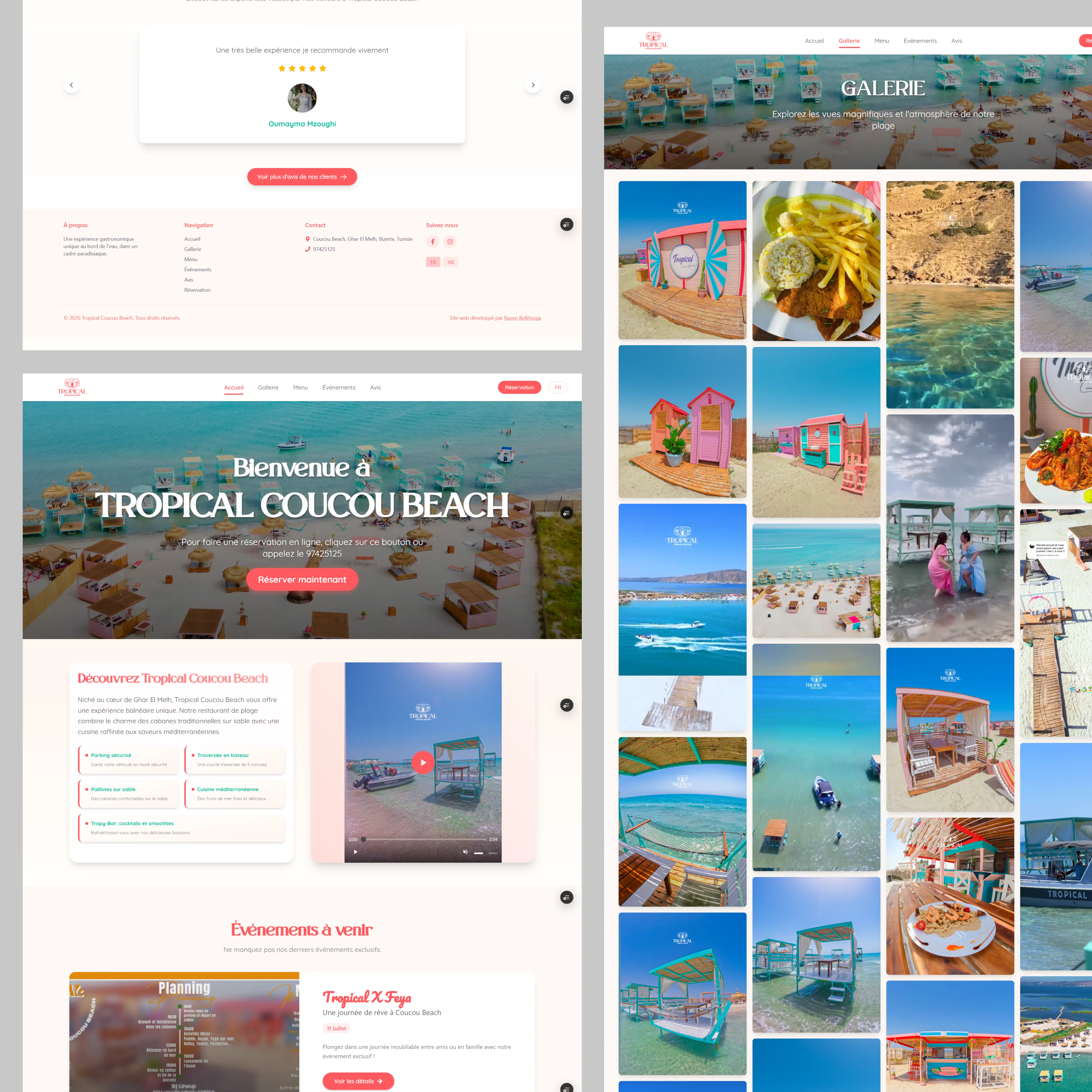 Site web de Tropical Coucou Beach